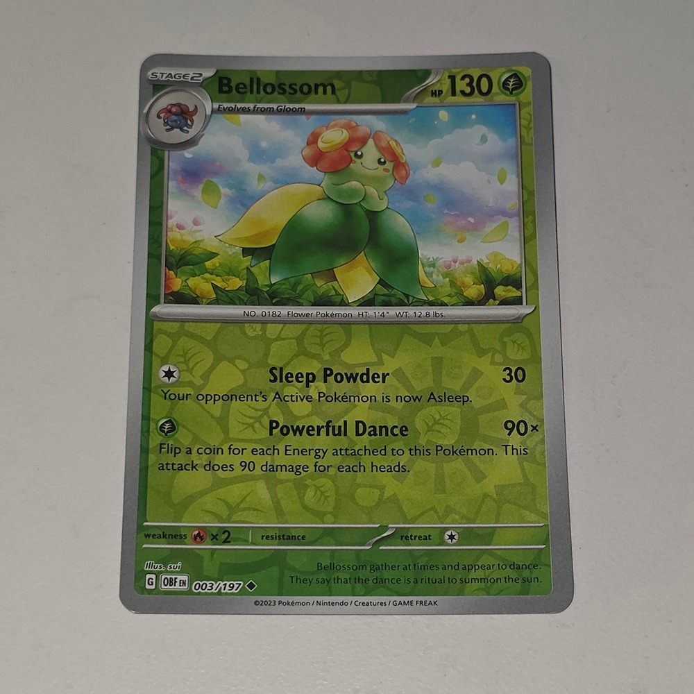 Pokemon Bellossom 003/197 Scarlet & Violet Obsidian Flames Uncommon TCG Card